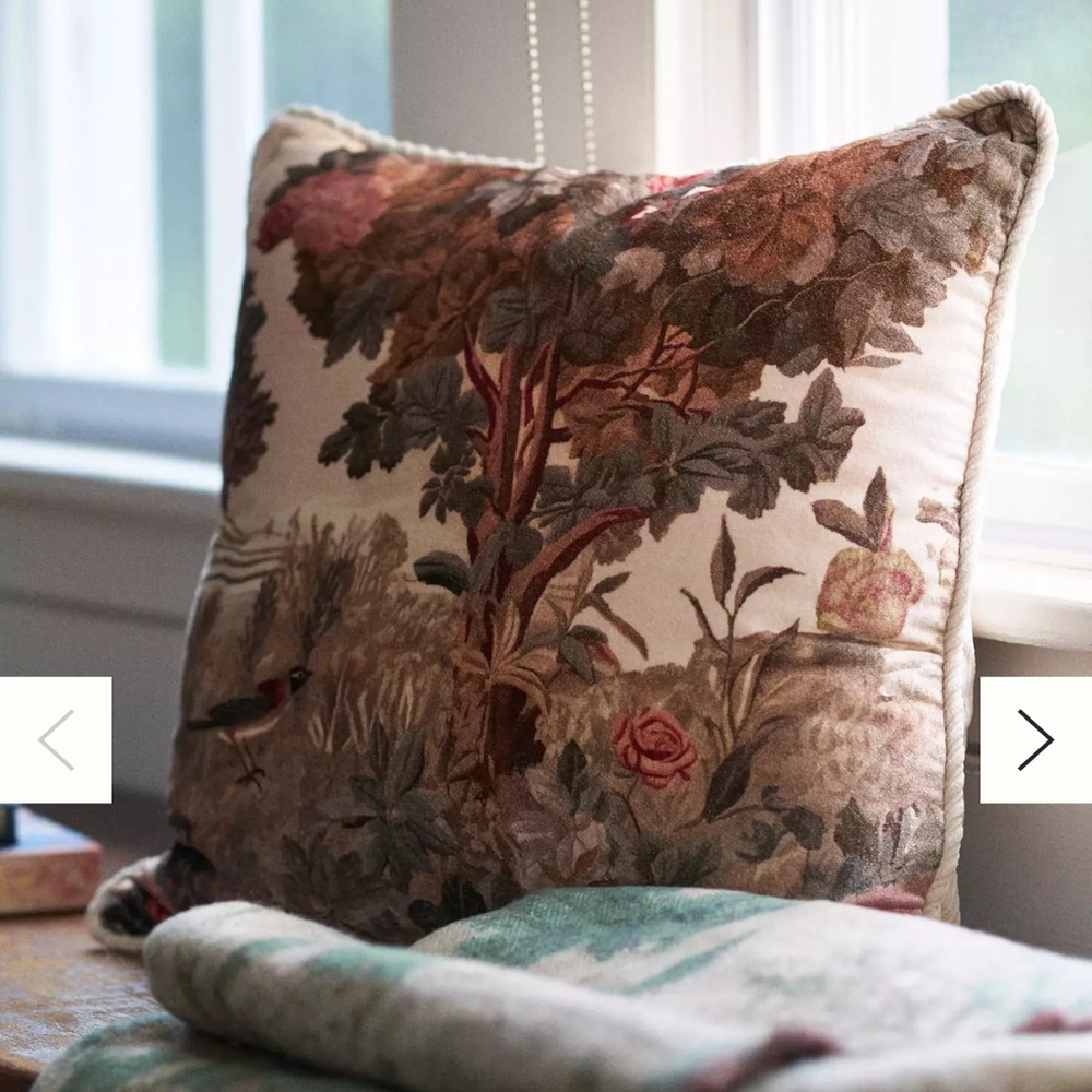 Anthropologie Francois Velvet Tapestry Pillow